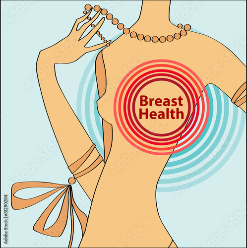 vector illustration of breast health