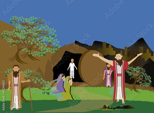 Obraz na plátně I am the resurrection John 11:1-44. resurrect Lazarus