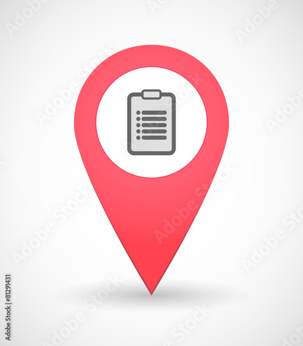 Map mark icon with an inform