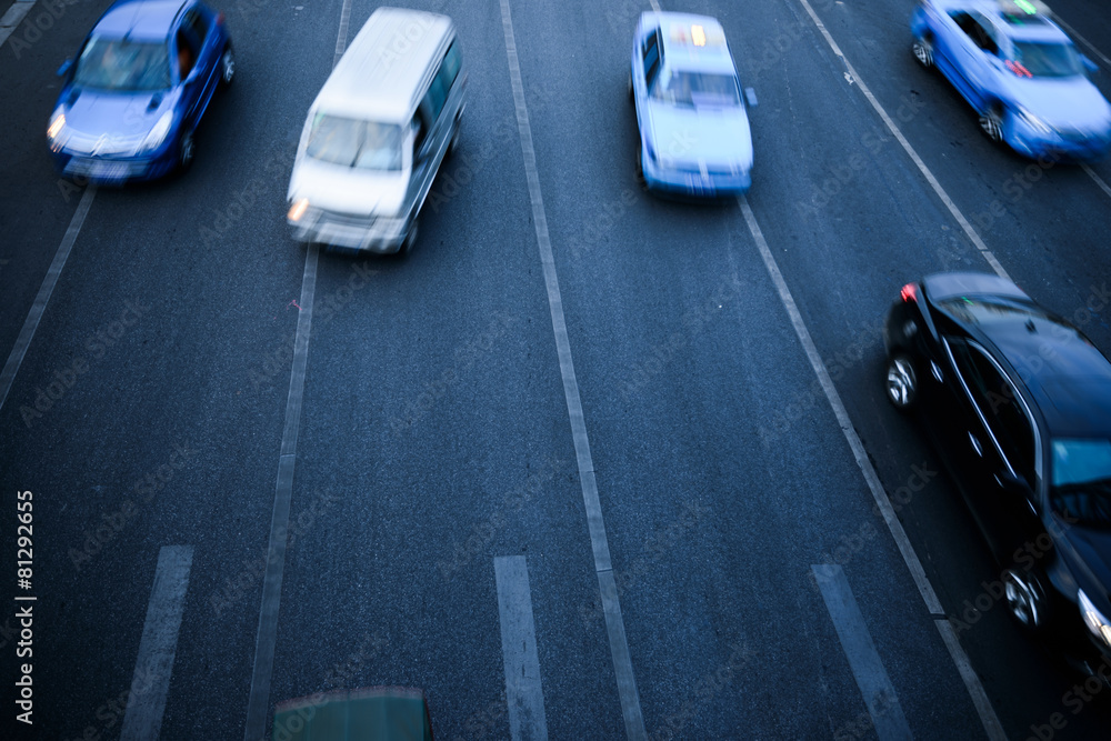 cars in highway with blur motion cars in highway with blur motion