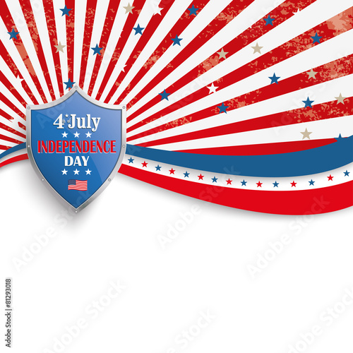 4th July Stars Stripes Flyer Silver Shield