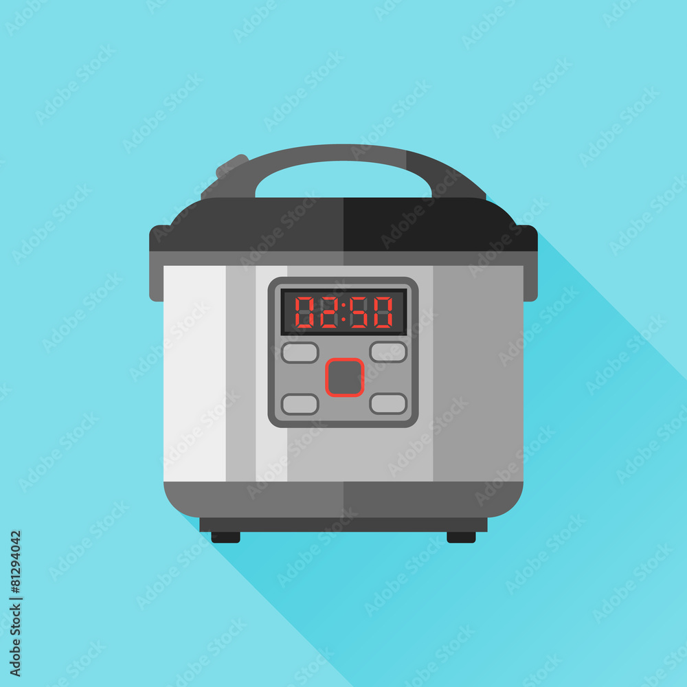 Fototapeta premium Multicooker flat icon
