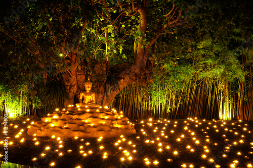 Buddha statue meditating