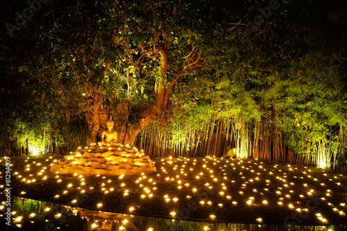 Buddha statue meditating