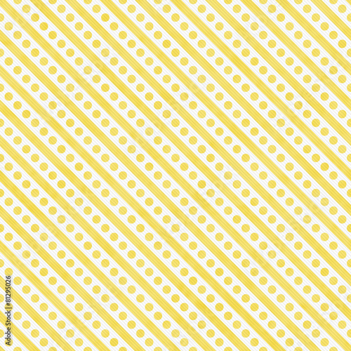 Light Yellow and White Small Polka Dots and Stripes Pattern Repe photo