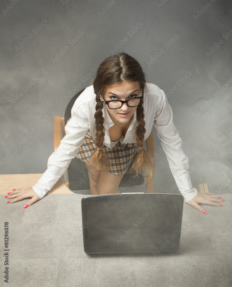 business woman ready for virtual sex Stock Photo Adobe Stock picture