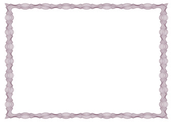 guilloche frame for certificate, diploma or banknote