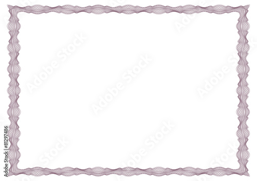 guilloche frame for certificate, diploma or banknote