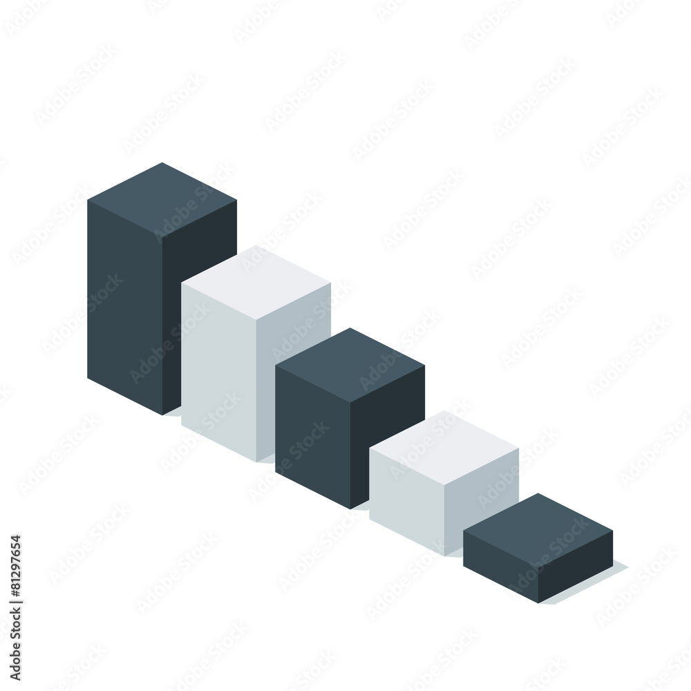 Business Isometric Chart Icons Template Layout Business Isometric Chart Icons Template Layout