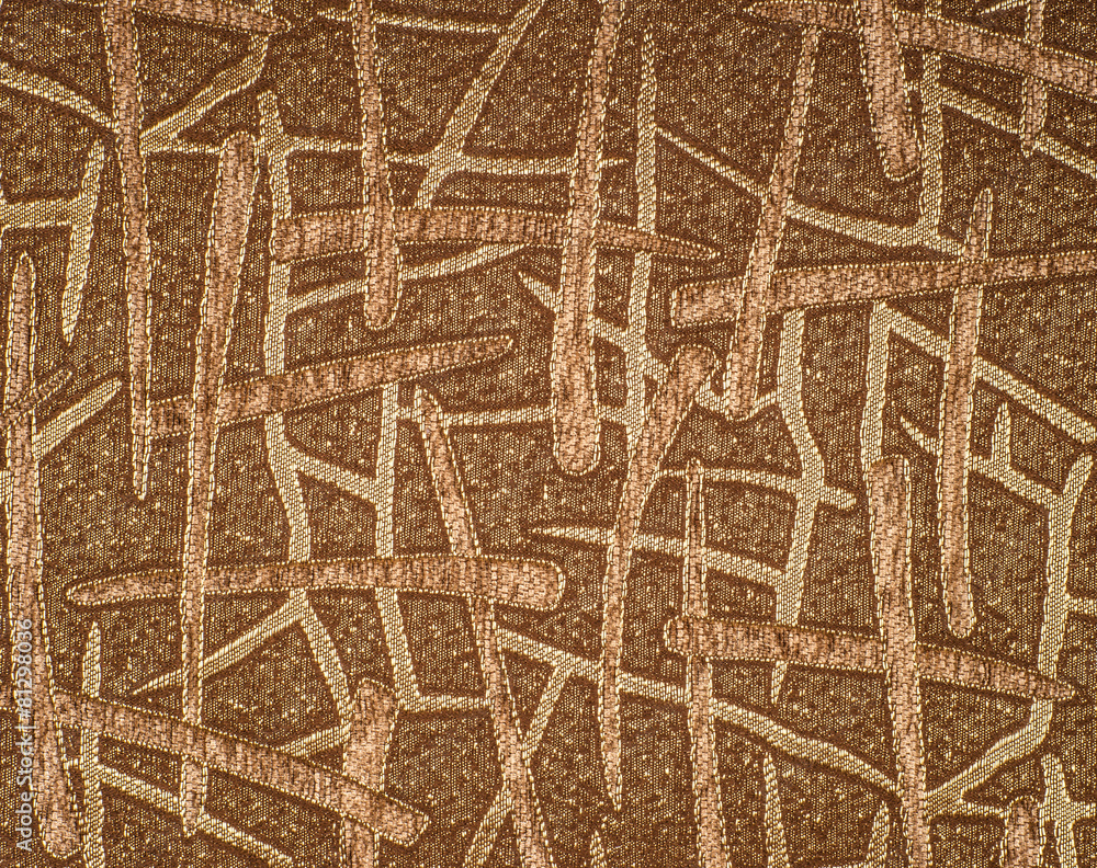Obraz premium texture of fabric of brown color with an abstract pattern for ba