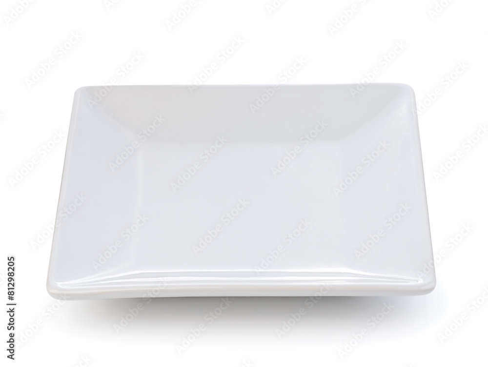 empty ceramic plate on a white background empty ceramic plate on a white background