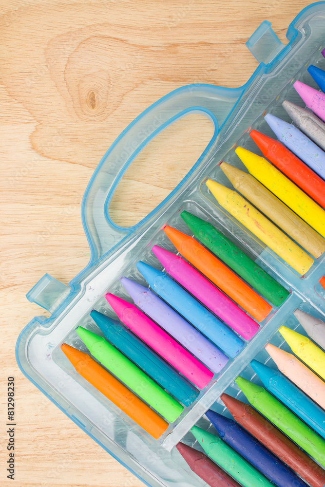 Crayon in the tray Crayon in the tray