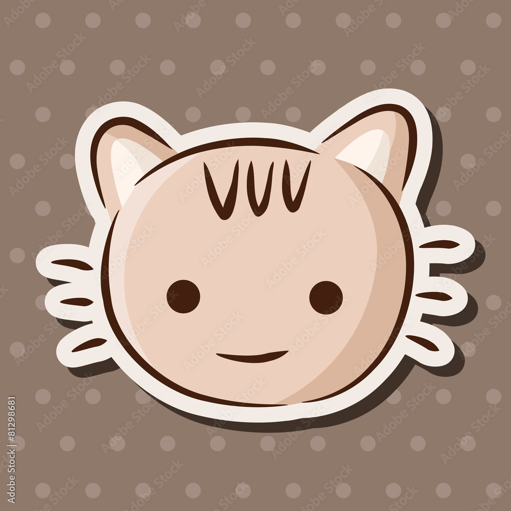 Animal cat flat icon elements, eps10 Animal cat flat icon elements, eps10