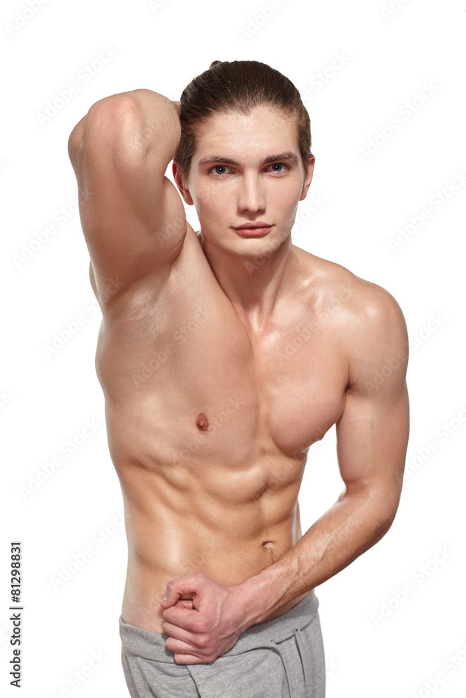 Handsome young muscular sports man