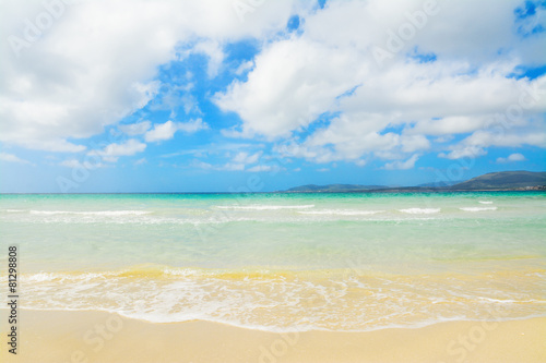 Maria Pia beach on a cloudy day