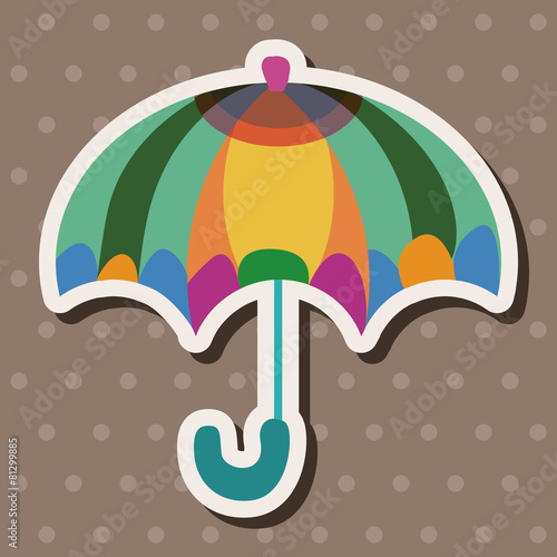 Umbrella theme elemets vector,eps