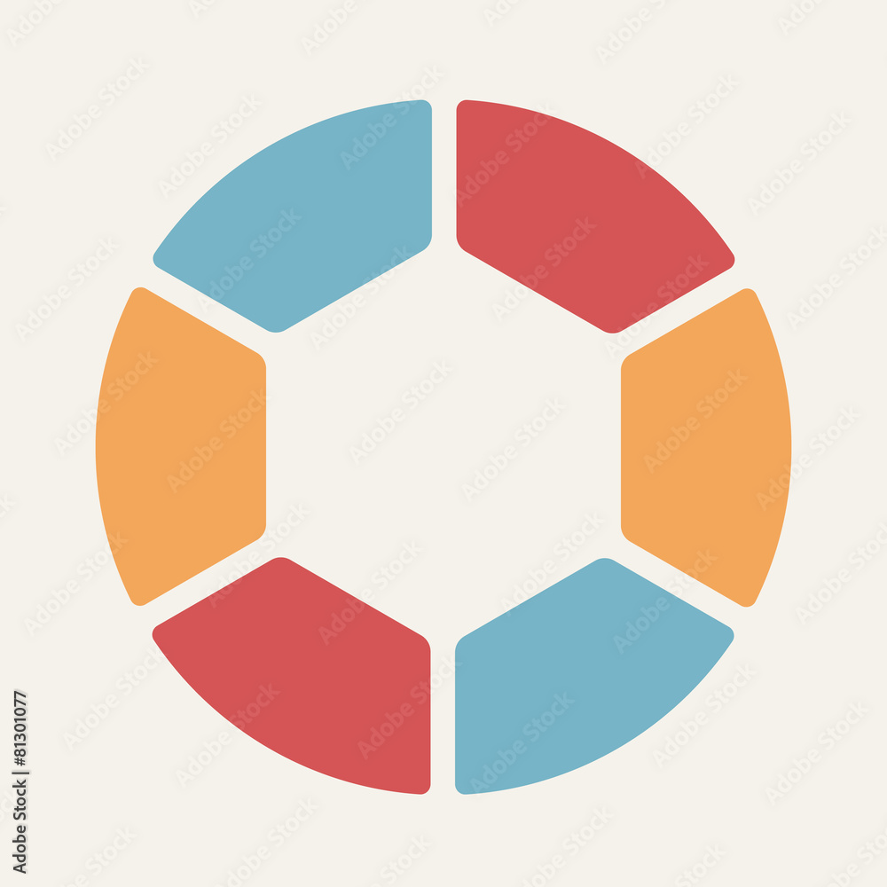Circular infographic template for cycling diagram, graph, presen Circular infographic template for cycling diagram, graph, presen