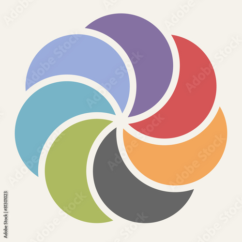 Circular infographic template for cycling diagram, graph, presen