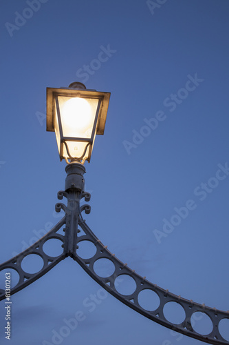 Illuminated Lamp on Ha'Penny Bridge, Dublin