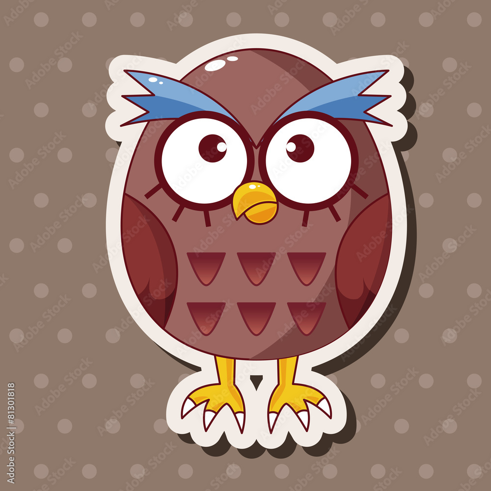 bird owl cartoon theme elements vector,eps