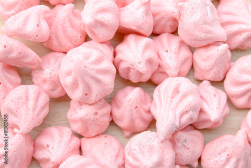 Fototapeta Naklejka Na Ścianę i Meble -  pink meringue close up