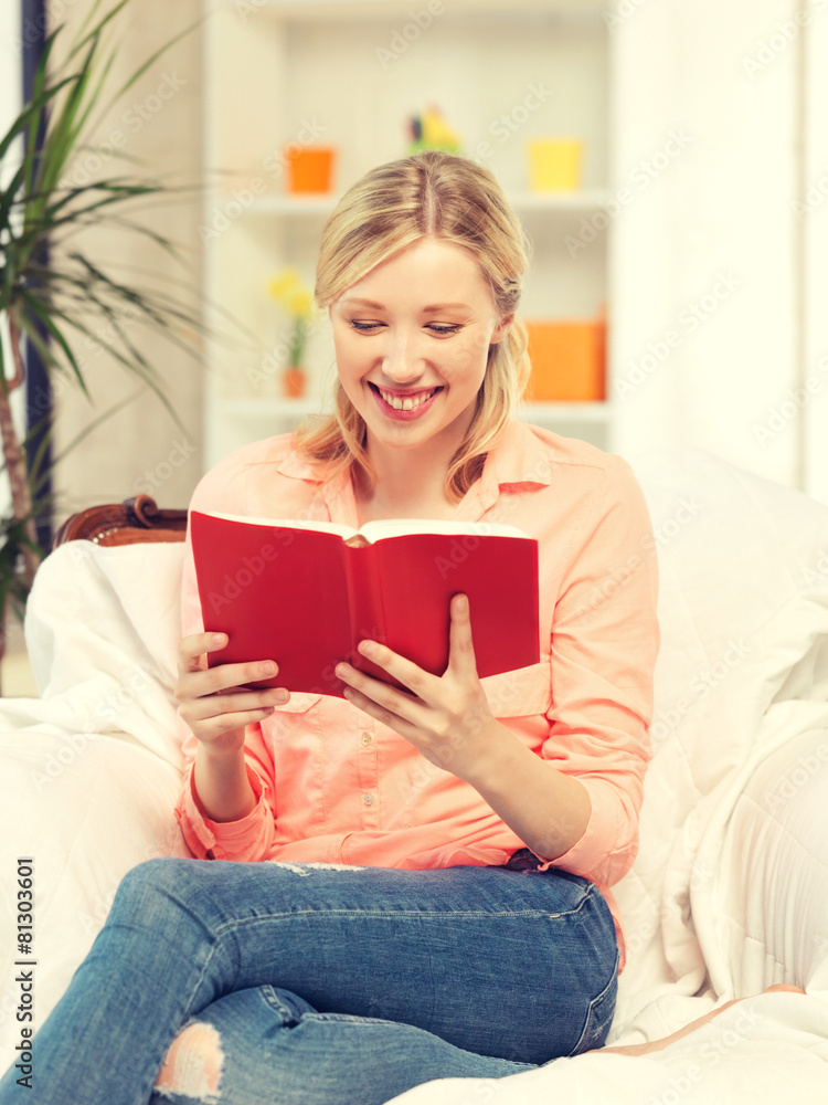 happy and smiling woman with book happy and smiling woman with book