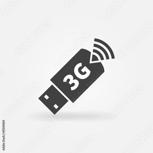 USB 3g modem vector icon