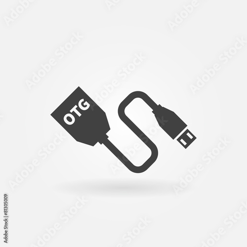 Vector USB OTG cable icon