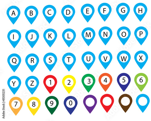 Map icon and Location Icons and computer icon