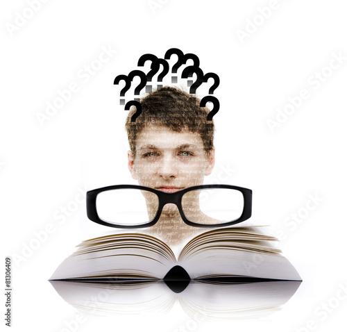 Student, Buch, Brille