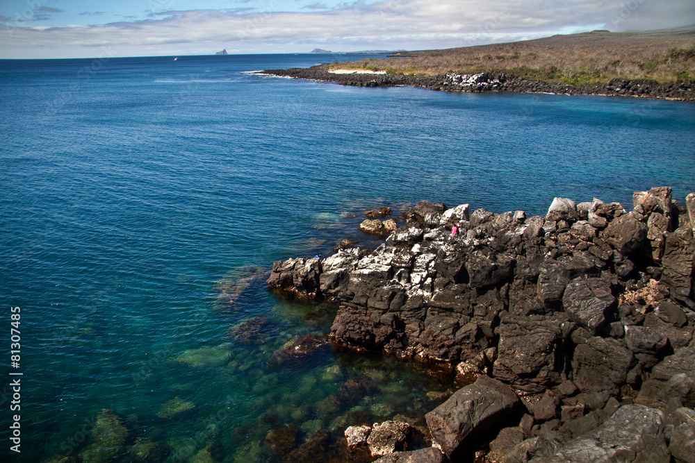 Beautiful ocean landscape in San Cristobal Island, Galapagos