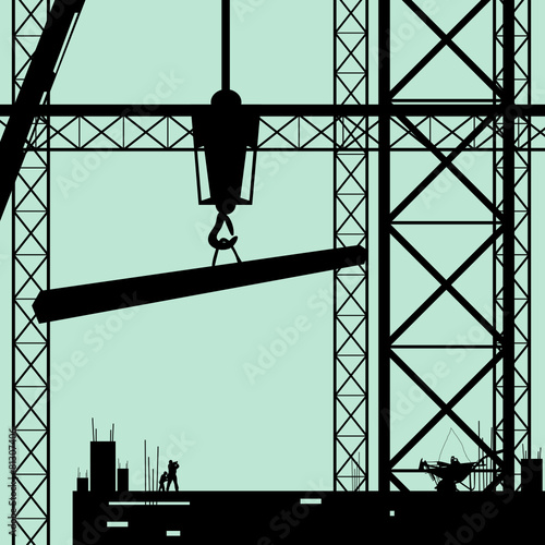 construction place vector illustration