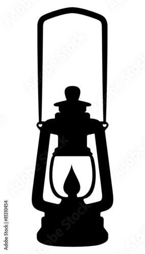Petroleumlampe Silhouette