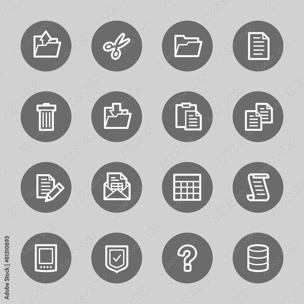 Document web icons set Document web icons set