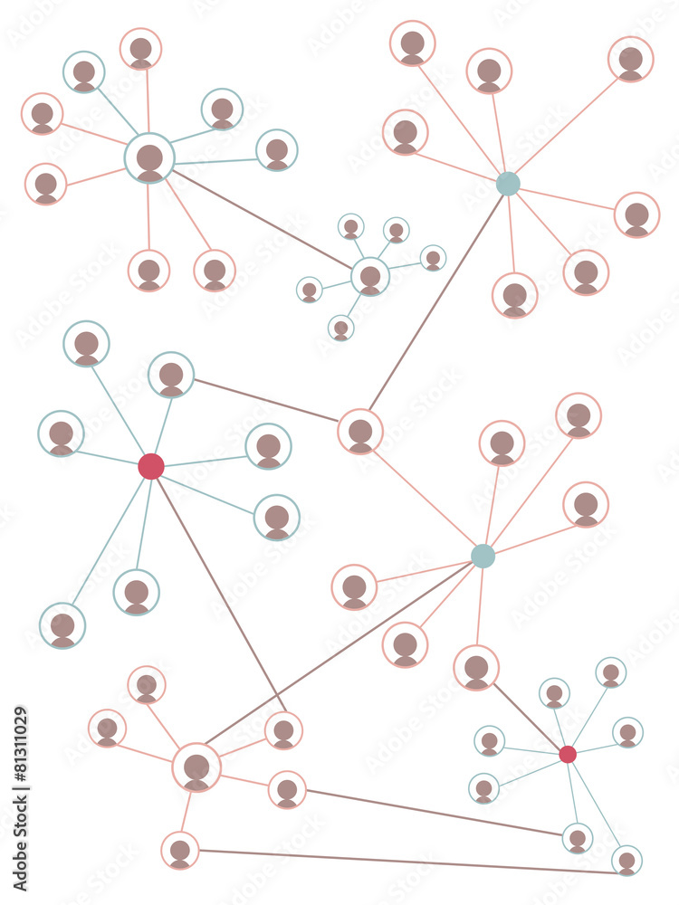 Background of Social network with silhouette icons Background of Social network with silhouette icons
