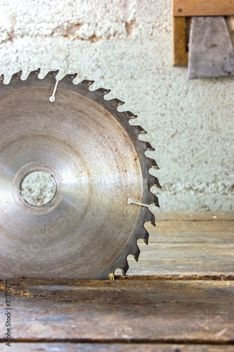 blade in carpenter's shop