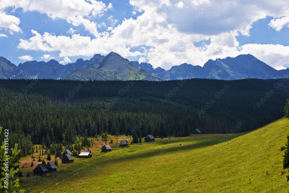 Panorama of Polish Tatra mountains