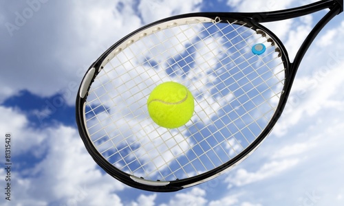 Tennis. Tennis Racket and Ball © BillionPhotos.com