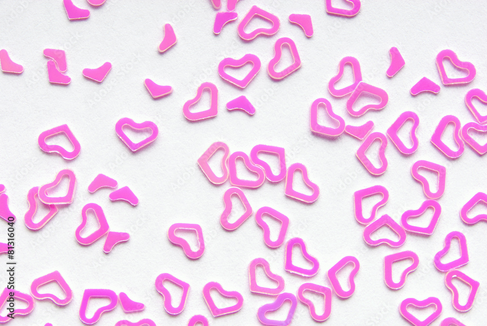 pink heart confetti background frame pink heart confetti background frame
