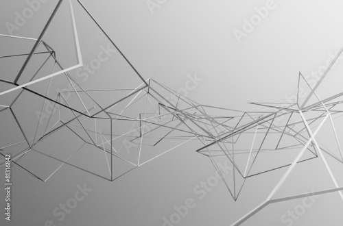 Abstract 3d rendering of chaotic structure.