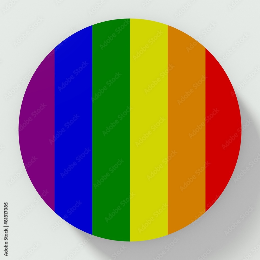 Fototapeta premium Button Andean Peoples flag isolated on white background