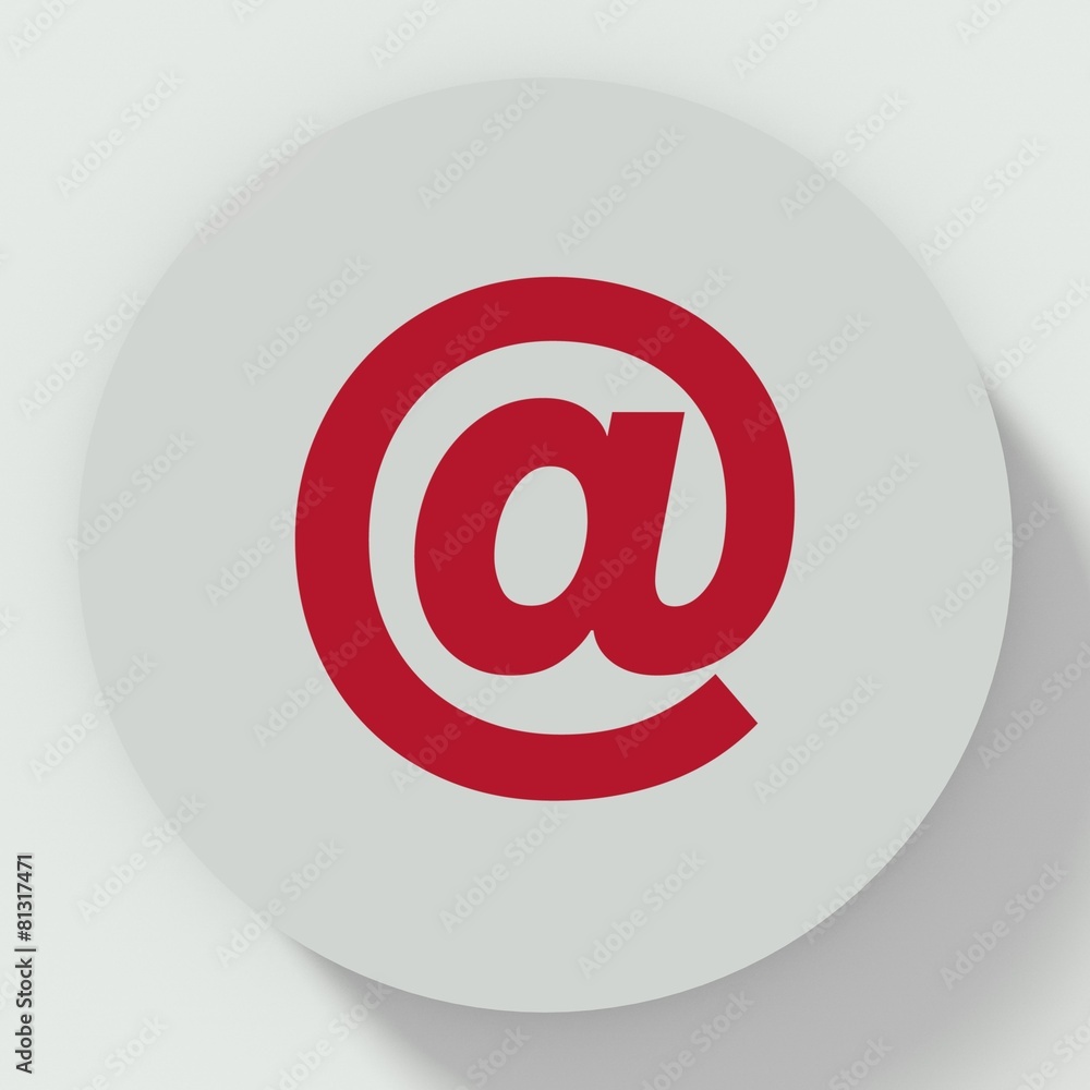 Button at symbol flag isolated on white background Button at symbol flag isolated on white background