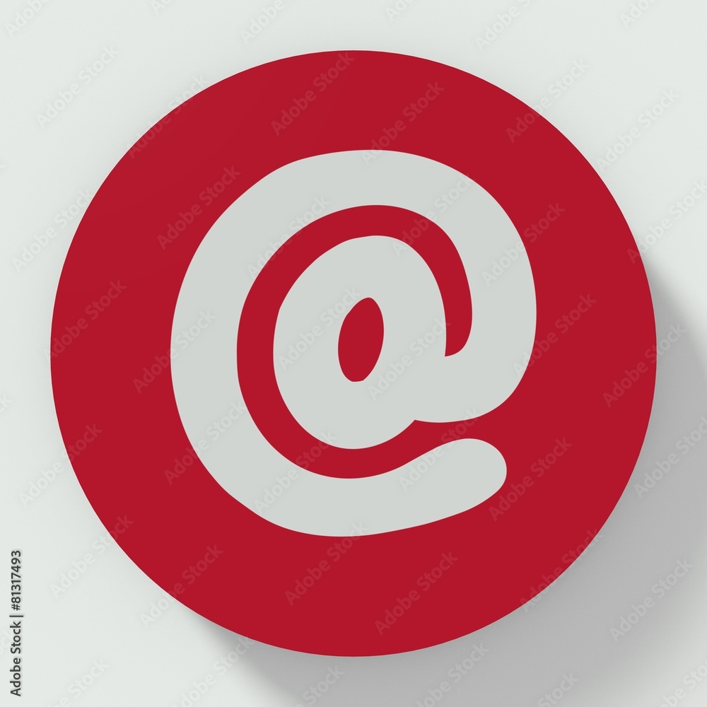 Button at symbol flag isolated on white background Button at symbol flag isolated on white background
