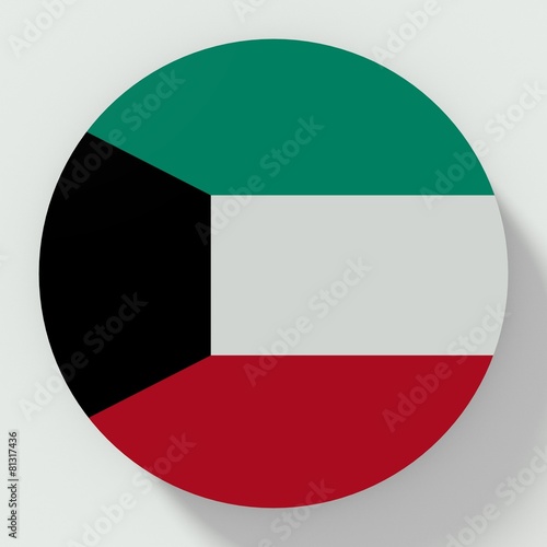 Button Kuwait flag isolated on white background Free Download Button Kuwait flag isolated on white background - GFXLoad
