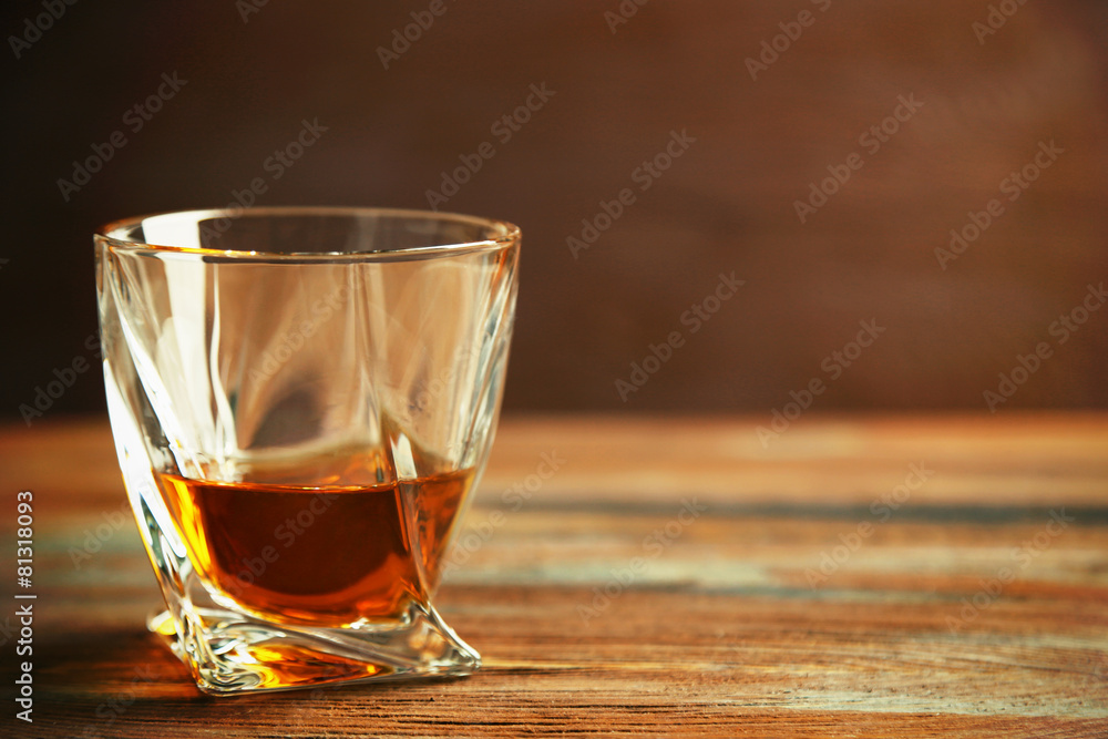 Whiskey on wooden background Whiskey on wooden background