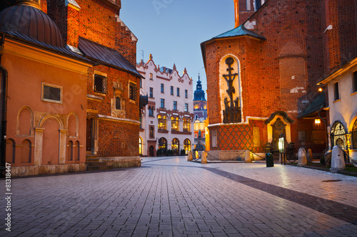 A street in the old town of Krakow, Poland. #81318447