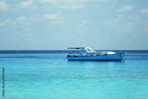 Yacht over ocean water background © Africa Studio