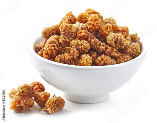 bowl of dried mulberries