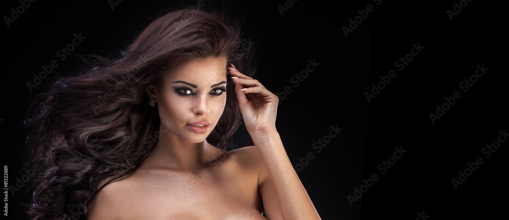 Beauty portrait of delicate woman.