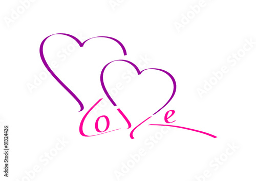 love - zwei herzen - lila